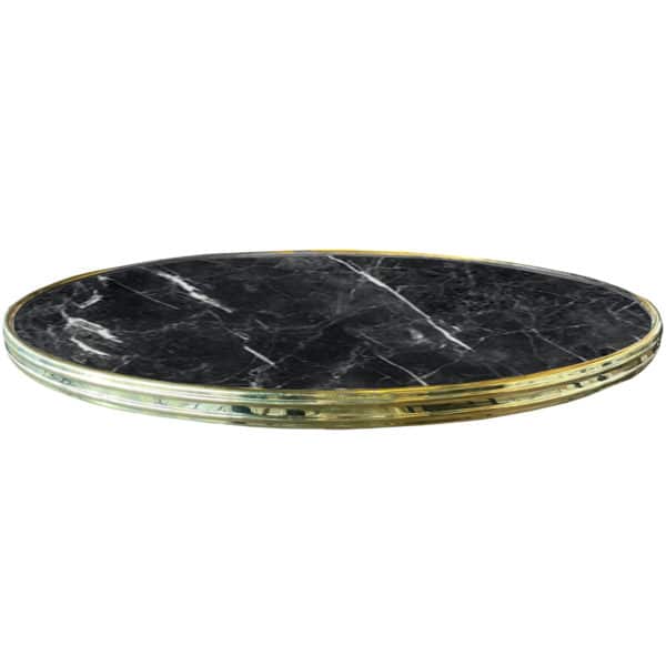 Terrastafel Marble met messing rand